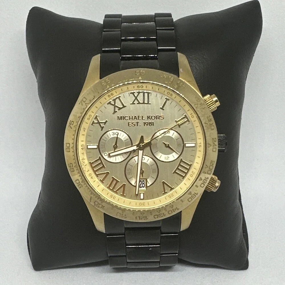 Michael Kors MK-6395 Womens Stainless Steel Analog Dial Chronograph Watch HME704